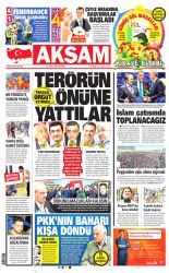 Akşam Gazetesi 18 Nisan 2016 Gazete Manşetleri