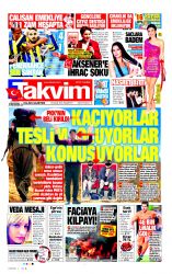 Takvim Gazetesi 18 Nisan 2016 Gazete Manşetleri