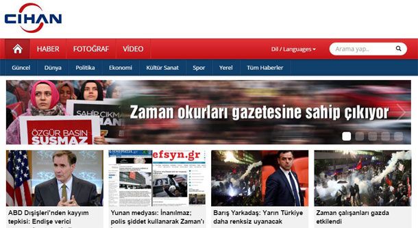 Cihan Haber Ajansı Sitesi Kapatıldı