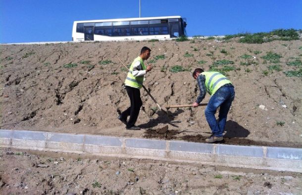 Edremit Belediyesi Zeytin Kavşağında Çalışma Yapıyor