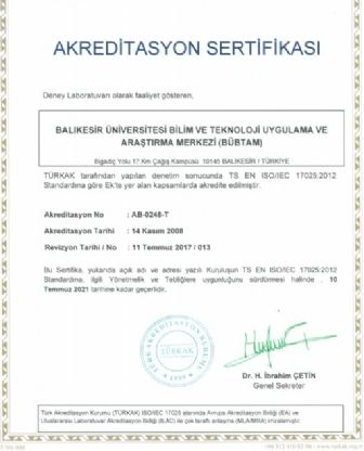 Bilim ve Teknoloji Uygulama ve Araştırma Merkezinin TÜRKAK Akreditasyonu Yenilendi