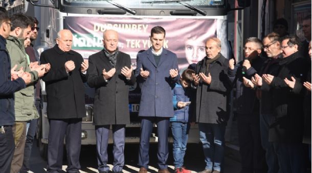 Dursunbey`de İdlip İçin Toplanan Yardımlar Yola Çıktı