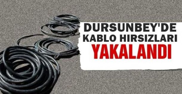 Dursunbey`de Kablo Hırsızlarını Jandarma Yakaladı