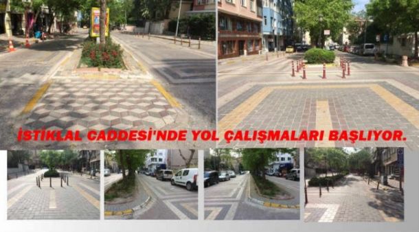 İSTİKLAL CADDESİ'NDE YOL ÇALIŞMALARI BAŞLIYOR.