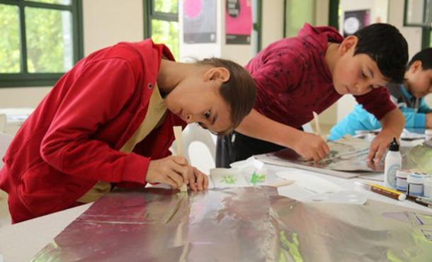 Misili çocuklar Nilüfer Sanat Çalıştayı’nda